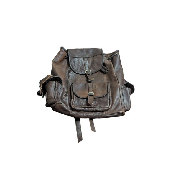 Marlboro Vintage Soft Brown Leather Backpack/Rucksack